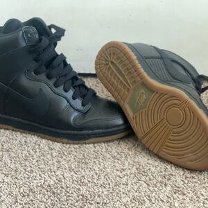 Nike Black and Gum Sole High-Tops